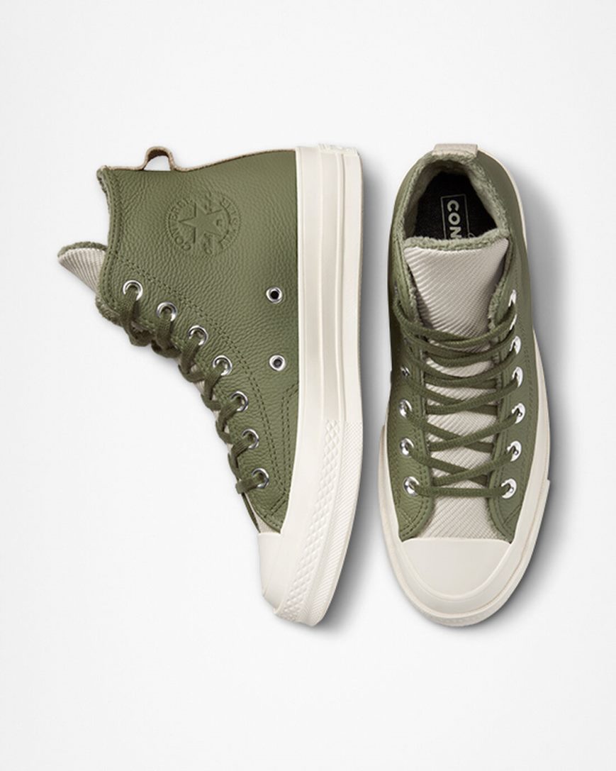 Zapatillas Altas Converse Chuck 70 Counter Climate Mujer Verde Oliva | PE 278EWP